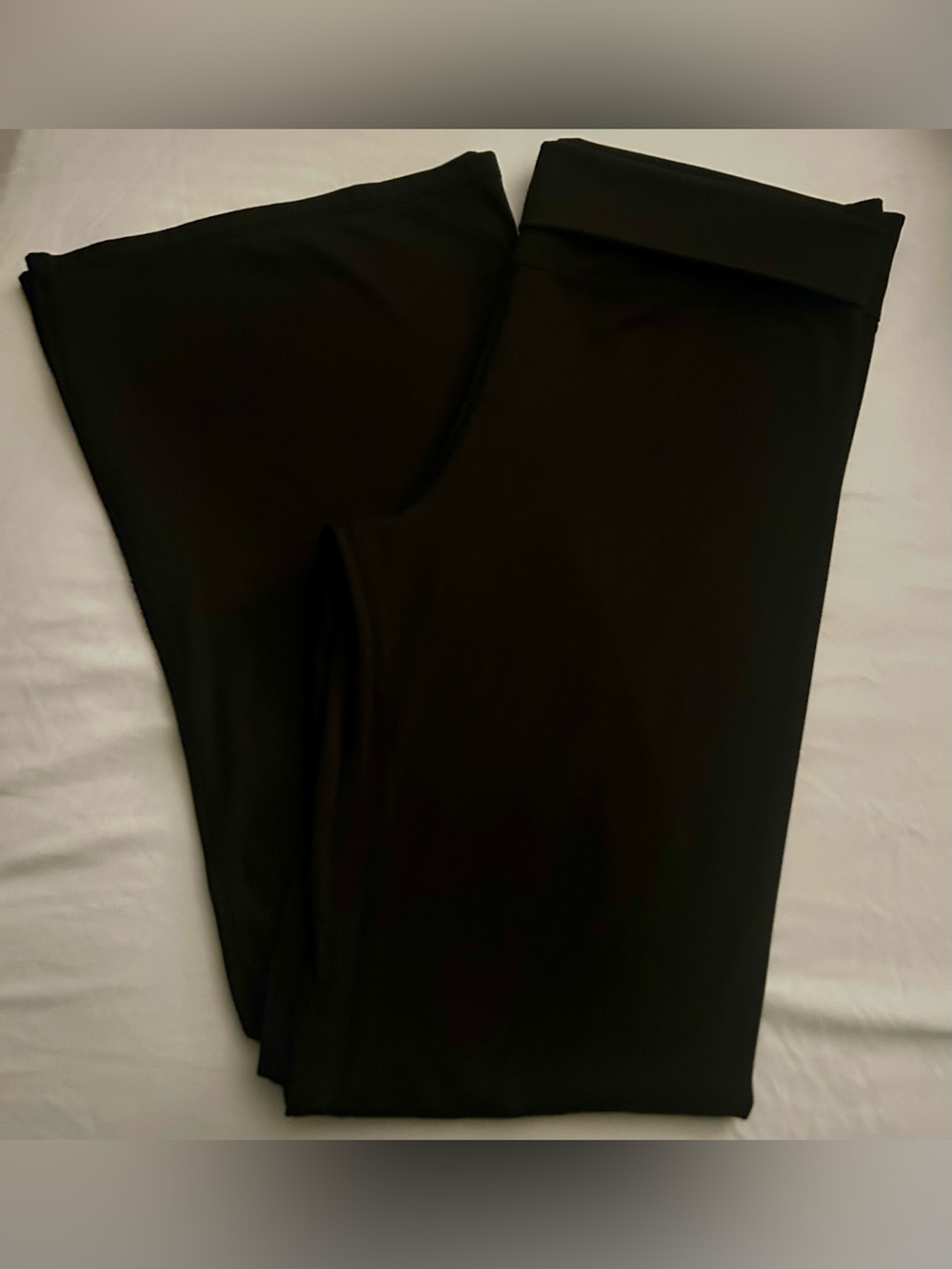 PAC 1980 PAC WHISPER Active Fold-Over Waistband Flare Yoga Pants – Size L - Picture 3 of 4